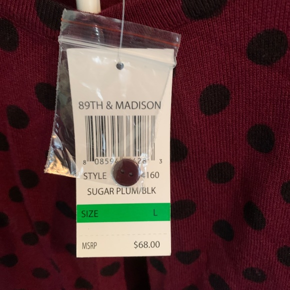 89th and Nadison cardigan in sugar plum and black. NWT. Retail 68 - Picture 2 of 3